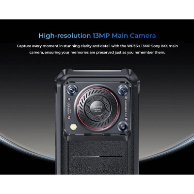 OUKITEL smartphone WP36, 6.52", 8/128GB, IP68/IP69K, 10600mAh, μαύρο OUKITEL smartphone WP36, 6.52", 8/128GB, IP68/IP69K, 10600mAh, μαύρο