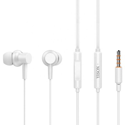 YISON earphones με μικρόφωνο X2, 3.5mm, 1.36m, λευκά YISON earphones με μικρόφωνο X2, 3.5mm, 1.36m, λευκά