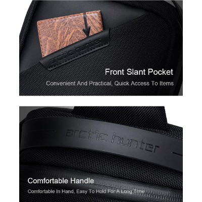 ARCTIC HUNTER τσάντα Crossbody XB00693, 2.7L, μαύρη ARCTIC HUNTER τσάντα Crossbody XB00693, 2.7L, μαύρη