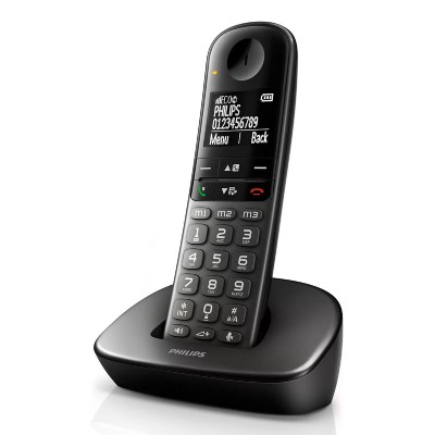PHILIPS ασύρματο τηλέφωνο XL4901DS/34, με ελληνικό μενού, μαύρο PHILIPS ασύρματο τηλέφωνο XL4901DS/34, με ελληνικό μενού, μαύρο