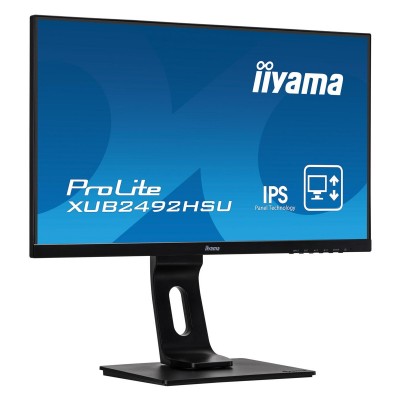 IIYAMA οθόνη ProLite XUB2492HSU, IPS-LED, 23.8", 1920x1080, VGA/HDMI/DisplayPort, μαύρη IIYAMA οθόνη ProLite XUB2492HSU, IPS-LED, 23.8", 1920x1080, VGA/HDMI/DisplayPort, μαύρη
