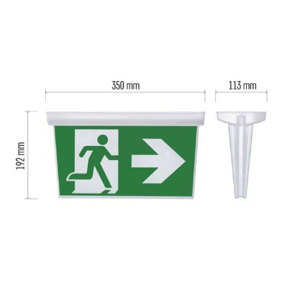 EMOS κάλυμμα φωτιστικού με σήμανση έκτακτης ανάγκης ZN1112, IP65 EMOS κάλυμμα φωτιστικού με σήμανση έκτακτης ανάγκης ZN1112, IP65