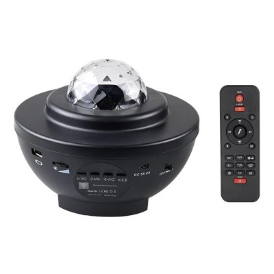 LED επιτραπέζιο φωτιστικό ZS49 με προβολέα & ηχείο, Bluetooth, μαύρο LED επιτραπέζιο φωτιστικό ZS49 με προβολέα & ηχείο, Bluetooth, μαύρο