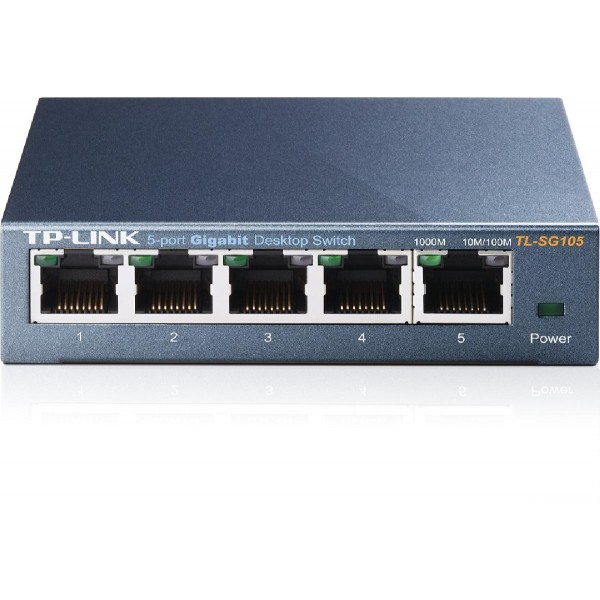 TP-LINK Switch TL-SG105, 5 port, 10/100/1000 Mbps, Steel Case