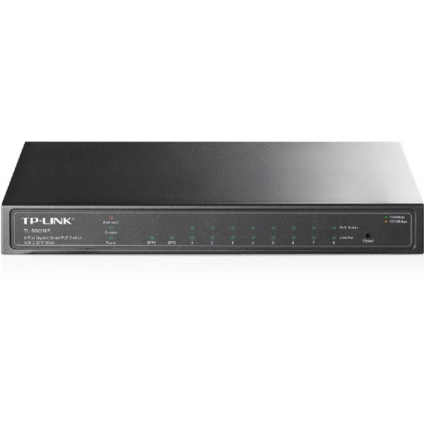 TP-LINK Switch TL-SG2210P, 8-Port Gigabit Smart PoE Switch with 2 SFP Slots